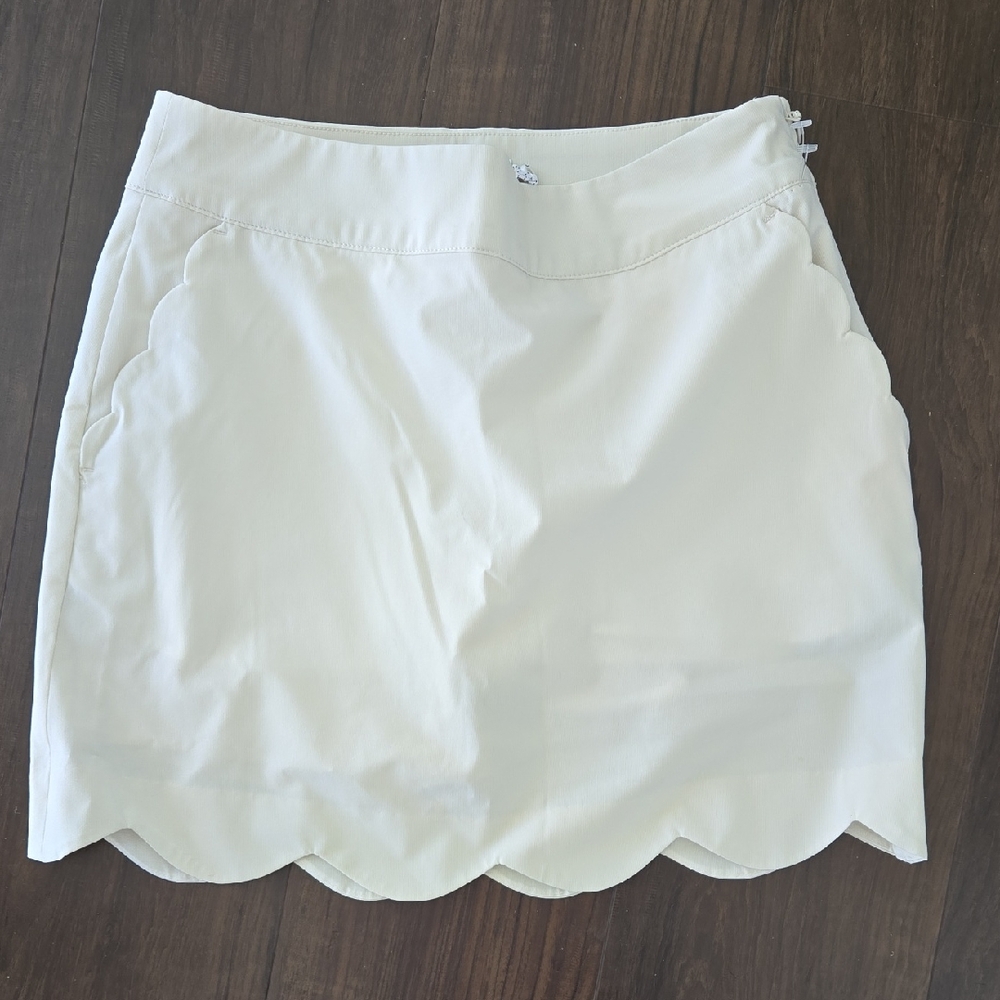 Vineyard Vines 17" Scallop Sport Skort, Stone, Sz 0